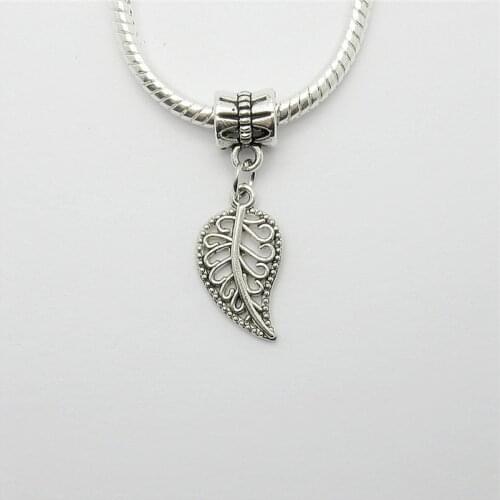 Wholesale lots 25PCS fit Pandora charm bracelet DIY pendant beads dangle Leaf charms for jewelry making