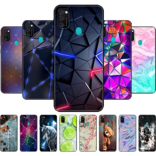 For Samsung Galaxy M30s Case Soft silicon Phone Cover for Samsung M30s M 30s SM-M307 back Bumper Funda black tpu case