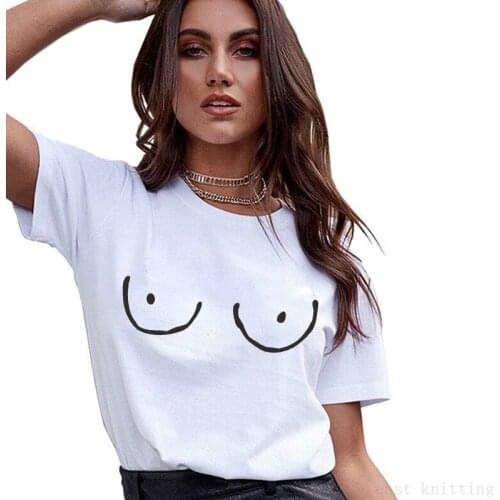 FIXSYS Funny Graphic Print Women Tshirt Cotton Casual Shirt for Top Tee Girl Hipster Printed T-Shirt Casual Female T Shirts