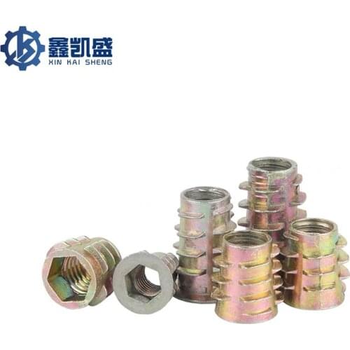 Internal And External Thread Nut Countersunk Head Hexagon Socket Furniture Nut Solid Wood Embedded Part Trapezoidal Screw Cap M4