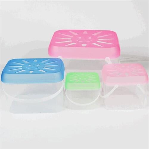 HONGYI Small fish tank turtle tank mini pet feeding box children portable small plastic