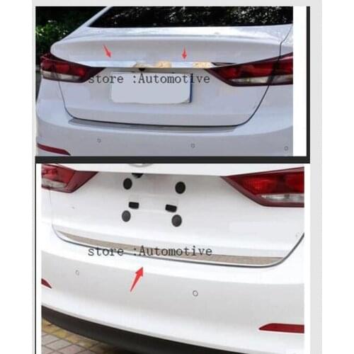 For HYUNDAI ELANTRA AVANTE 2016 2017 2018 CHROME REAR TRUNK LID COVER TAILGATE TRIM HATCH BACK BOOT DOOR GRAB HANDLE MOLDING