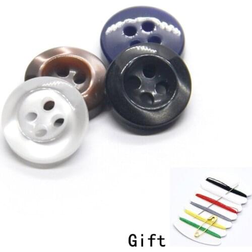 9/10/11mm Classic Transparent Shirt Buttons for Clothing Kids Garment Decorative Resin Handmade DIY Accessories Wholesale