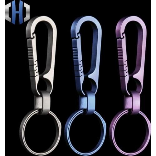 Outdoor EDC Small Tool Titanium Alloy Keychain Hook Titanium Buckle Hanging Lightweight