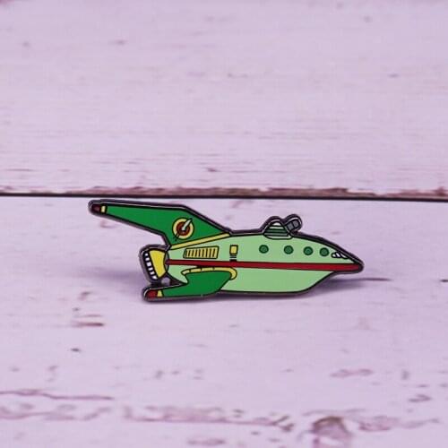 Planet Express SpaceShip Metal Badge From Hit Animated TV Series