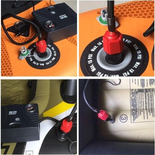 SUP Inflatable Pump Adaptor Rowing Rubber Boat Air Valve Adapter Outdoor Canoe Kayak Surfing Tackle Compressor Converter