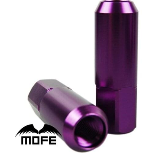 Original Logo 20PCS Aluminum 7075 Close Ended 60mm Lug Nuts P1.25 for Suzuki Purple