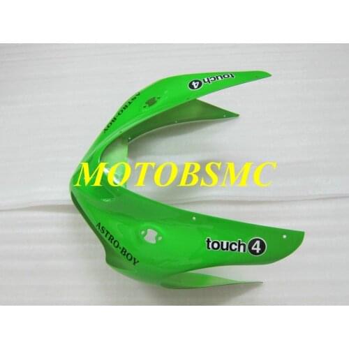 Hi-Grade Front Nose Fairing Part for KAWASAKI Ninja ZX6R 636 05 06 ZX 6R 2005 2006 ABS Green Fairings Bodyowrk KC86