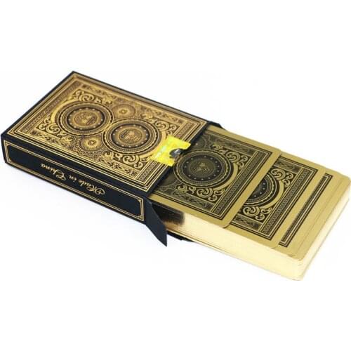 High Quality Poker Cards Plastic Playing Cards Gold Poker Texas Hold'em Banker PVC Poker Waterproof Upscale Gambing Poker Parts