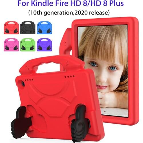All-New for Kindle Fire HD 8 EVA Kids Case 2020(10th Gen),for Fire HD 8 Plus Tablet Case(Lightweight Dropproof)Stand Tablet Case