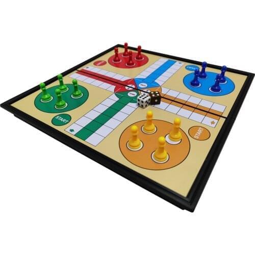 Portable Magnetic Ludo Board Games Classic Snakes and Ladders Folding Chess Game Entertainment Educational for Children Students