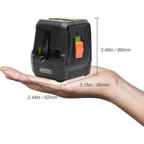 Huepar AK011G 30m 98ft Cross Line Laser Level Green Higher Visibility Self Leveling