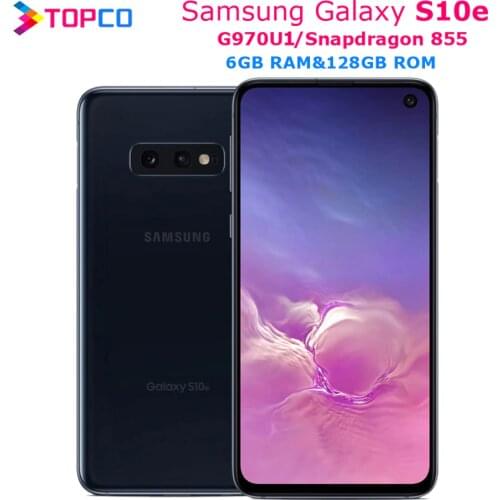Samsung Galaxy S10e G970U G970U1 Original LTE Android Mobile Phone Snapdragon 855 Octa Core 5.8" 16MP&12MP 6GB RAM 128GB ROM NFC