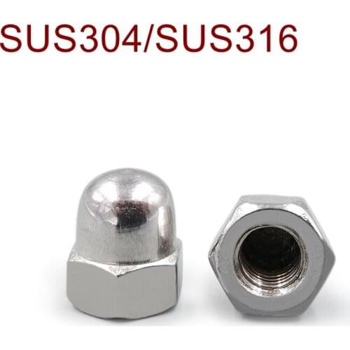 DIN1587 Acorn Nuts Hexagon Domed Cap Nut Stainless Steel A2 Decorate nut SUS 304 M3 M4 M5 M6 M8 M10 M12 M14 M16 M20