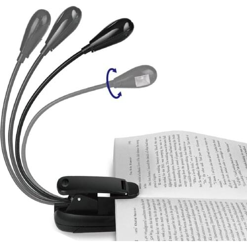 1PC LED Book Light Clip Lamp For Piano Music Score Light E-book Reading Light Fishing On Bait Fishing Light Indoor Lighting