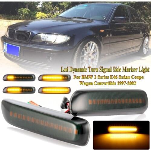 Led Dynamic Turn Signal Light Side Fender Marker Sequential Lamp For BMW 3 Series E46 Sedan Coupe Wagon Convertible 1997-2001