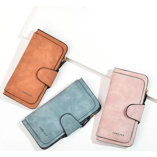 Womens Wallet Leather Female Purse For Women Coins Pocket Card Holder Money Bags Casual Long Lady Clutch Phone Wallet