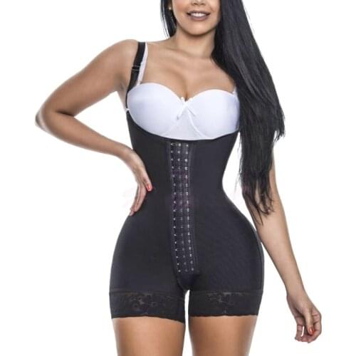 WomenS Shapewear Hook And Eye Closure Tummy Control Adjustable Crotch Open Bust Bodysuit Slimming Sheath Woman Flat Belly