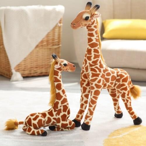 30-60CM Real Life Giraffe Plush Toys High Quality Soft Stuffed Animals Dolls Kids Children Baby Birthday Gift Room Decor