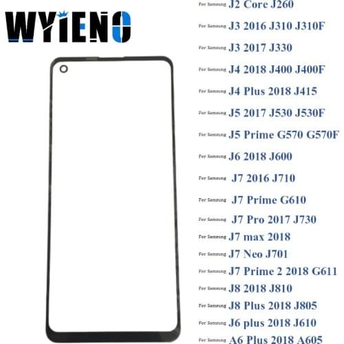 For Samsung Galaxy J2 J3 J4 J5 J6 J7 J8 A6 Plus Prime Pro Max 2016 2017 2018 Digitizer LCD Sensor Touch Screen Glass lens 10pcs