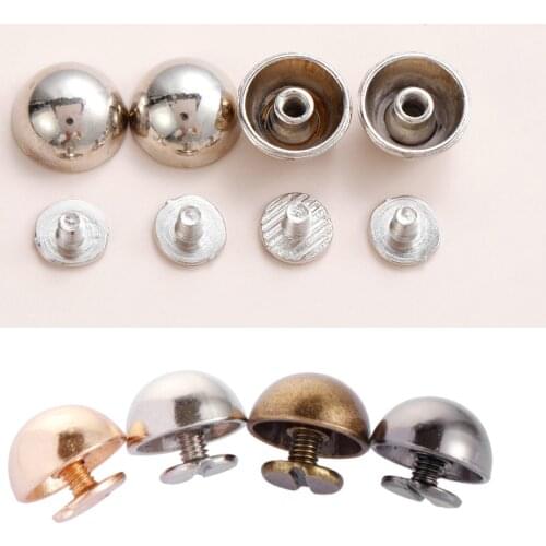 10pcs DIY Strap Rivets Screw Mushroom Dome Bolt Round Head Screws Punk Metal Nail Cloth Button For Luggage Clothes Bag Shoes