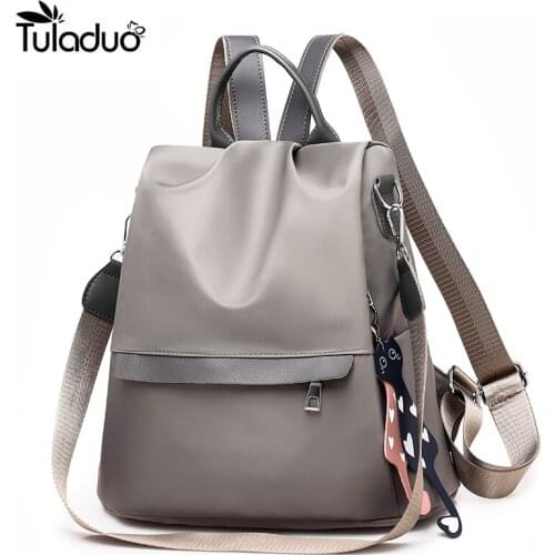 2020 Casual Oxford Women Backpack Colorful Waterproof Nylon School Bags for Teenage Girls Fashion Travel Backpack Tote