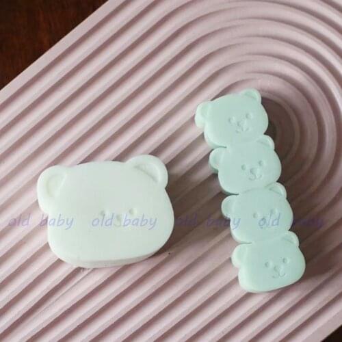 2D Playful Bear Silicone Mold Aromatherapy Candle Handmade Soap Mold Cute Animal Design Decoration
