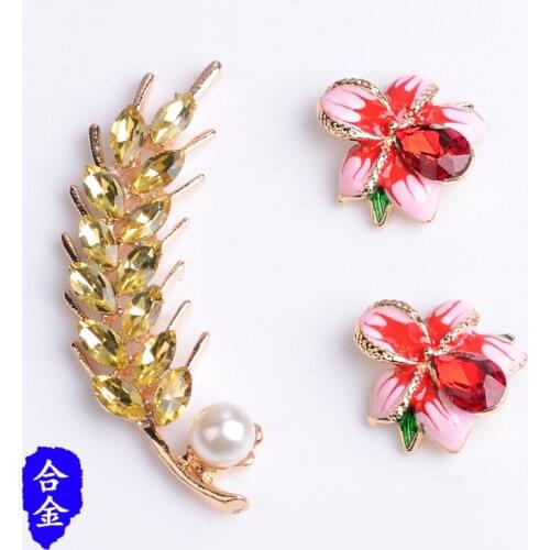 40pcs Summer wind colorful sweet flower charm for earrings bracelet accessories handmade DIY material geometric pendant