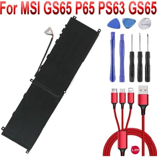 BTY-M6L Battery for MSI GS65 P65 PS63 GS65 Stealth Thin P65 Creator 8RF 0016Q2-019, 0016Q2-020, 0016Q2-078, 0016Q2-079, 0016Q2-4