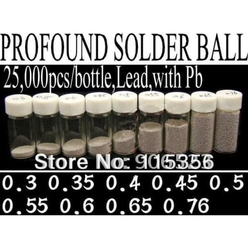 Free shipping full set 9 Bottles 0.3 0.35 0.4 0.45 0.5 0.55 0.6 0.65 0.76mm BGA solder balls