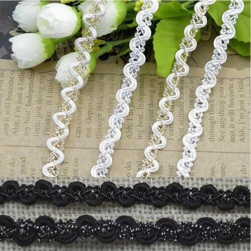Free Shipping!Special Curved Lace Trim for Costume Home Decoration, 1cm Braid Webbing Lace Ribbon