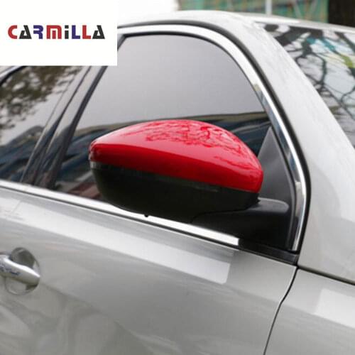 Carmilla Car Chrome Rearview Mirror Protection Cover Rear View Mirror Covers Fit for Peugeot 2008 2014 - 2019 Parts