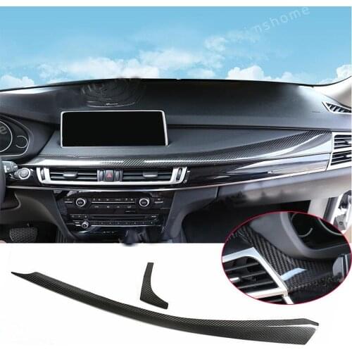 Real Carbon Fiber Central Control Dashboard Cover For BMW X5 F15 X6 F16 2015-18