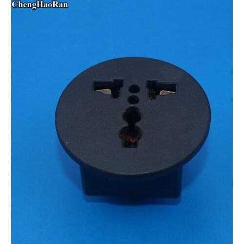 ChengHaoRan AC power wall outlet Cassette universal AC utility power socket outlet SS - 801 black three batch