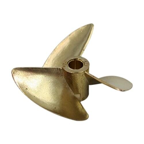 FATJAY RC racing boat metal copper 1.4" propeller 3-blade 3.18mm/4.0mm/4.76mm shaft size 36mm/37mm outer diameter bronze prop