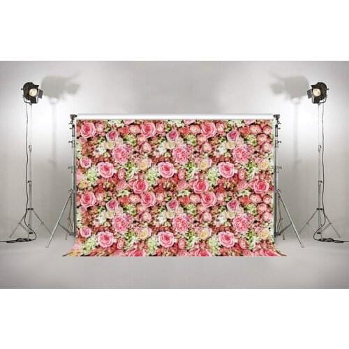 Blooming Roses Flower Wall Backdrop For Bridal Shower Wedding Background Portraits Photocall Floral Wedding Backdrops Vinyl