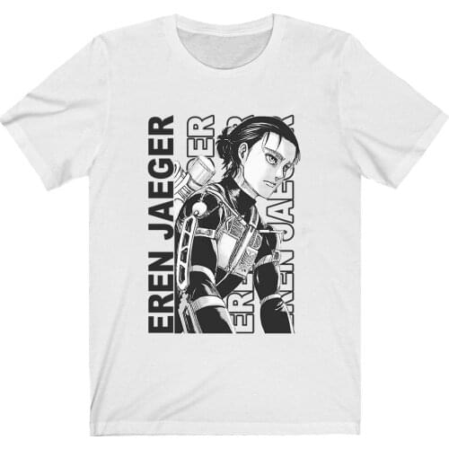 Attack on Titan AOT T-Shirt Men Cotton T Shirt Anime Eren Jaeger Ackerman Clothes Anime Tops Tees