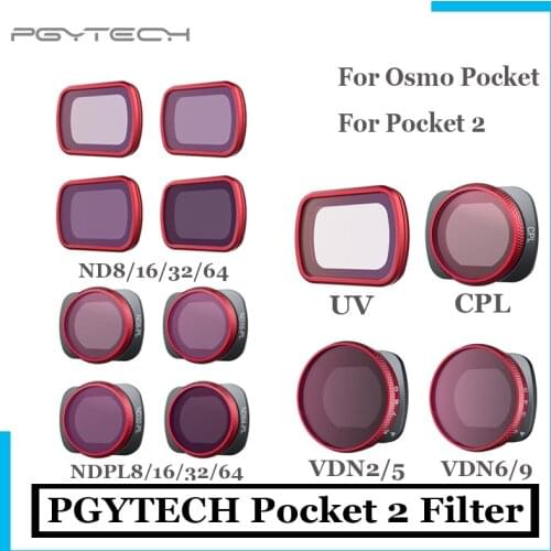 PGYTECH Pocket 2/Osmo Pocket Filter CPL UV ND8/16/32/64 NDPL8/16/32/64 for DJI osmo pocket/Pocket 2 accessories