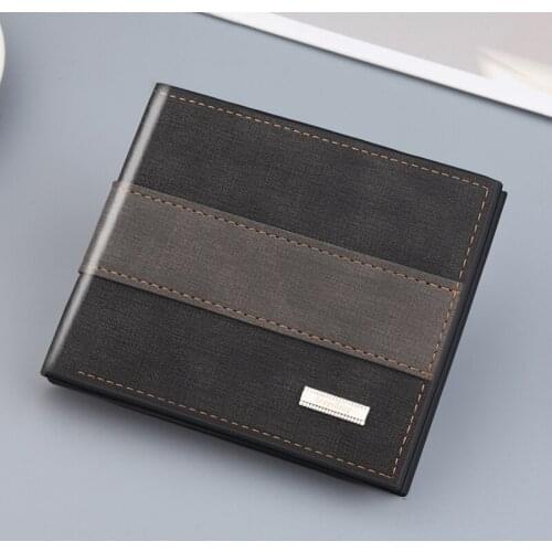 PU Leather Mens Wallet With Coin Bag Zipper Small Money Purses Dollar Slim Purse New Design Money Wallet