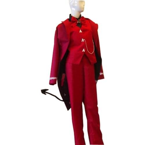 Helltaker Beelzebub Cosplay Costume with tail gloves 11