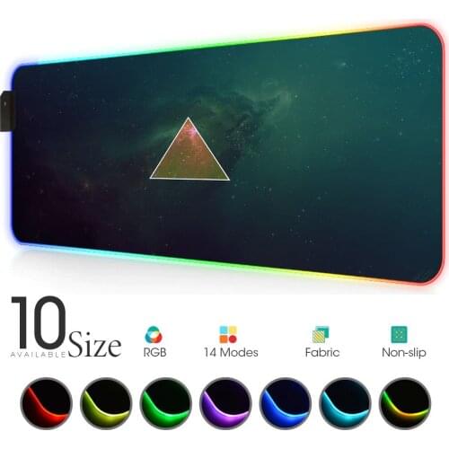 Minimalism line RGB Mouse Pad Colorful Black Gamer Accessories LED MousePad Gaming pads with Backlit computer PC Keyboard mat