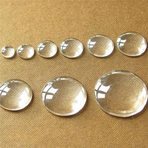 10Pcs Clear Glass Round Cabochons Transparent Dome for Jewelry Making DIY Findings 8mm 10mm 12mm 14mm 16mm 18mm 20mm 25mm 30mm