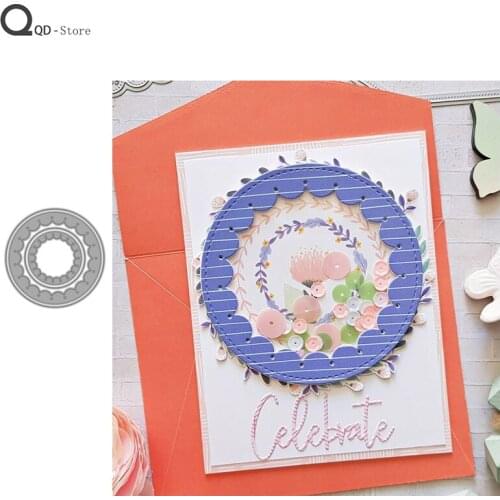 Round Scalloped Cutting Dies Stamps Dies Scrapbooking Mold Cut Handmade Tools DIY Craft Decoration Metal Cutting Dies New 2021
