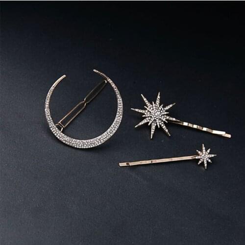 Fashion Metal Love Hairpin Elegant Star Round Hairpin Girl Sweet Hairpin Hairpin Ladies Hair Accessories Wedding Accessories