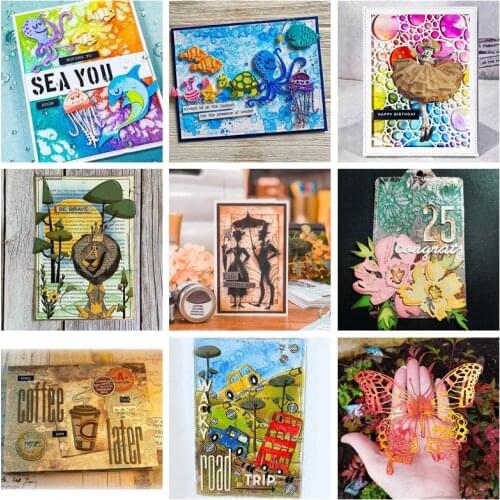 Sea Animals Flower Alphabets Butterfly Cars Decorative Embossing Papercard Crafts Die 2021 Scrapbook Die Cuts