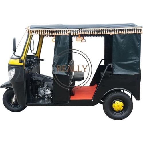 Gasonline Adult Tricycle Motorcycle Taxi Tuk Tuk Car 3 Wheel Passenger Tourist Car Bajaj Tricycle