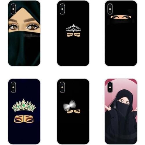 Soft Bag Case For Huawei Honor 4C 5C 6X 7 7A 7C 8 9 10 8C 8S 8X 9X 10I 20 Lite Pro Oriental WomanInFace Muslim Islamic Gril Eyes
