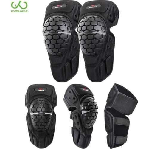 WOSAWE Motorcycle Kneepad Protector Snowboard Roller Motocross Riding Brace Guard Protective Gear MTB Knee Elbow Pads Suit