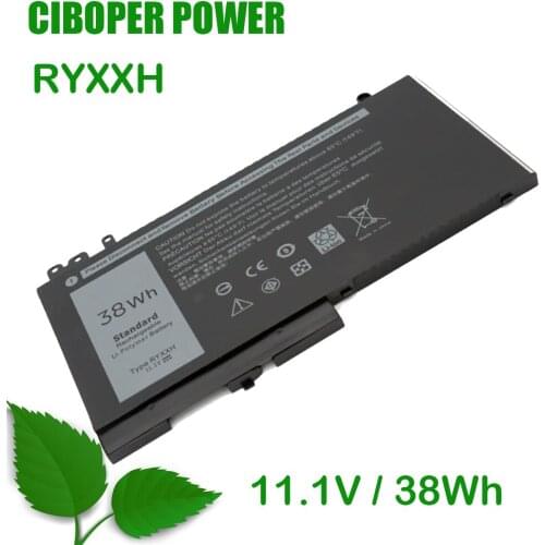 CP New Genuine Laptop Battery RYXXH 11.1V 38Wh For 12 5000 11 3150 3160 3550 E5250 E5450 E5550 9P4D2 Original Batteria Akku