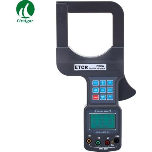 New Digital ETCR7300A Large Caliber Three Phase Power Tester With Automatic Shift Store 200 sets of Data